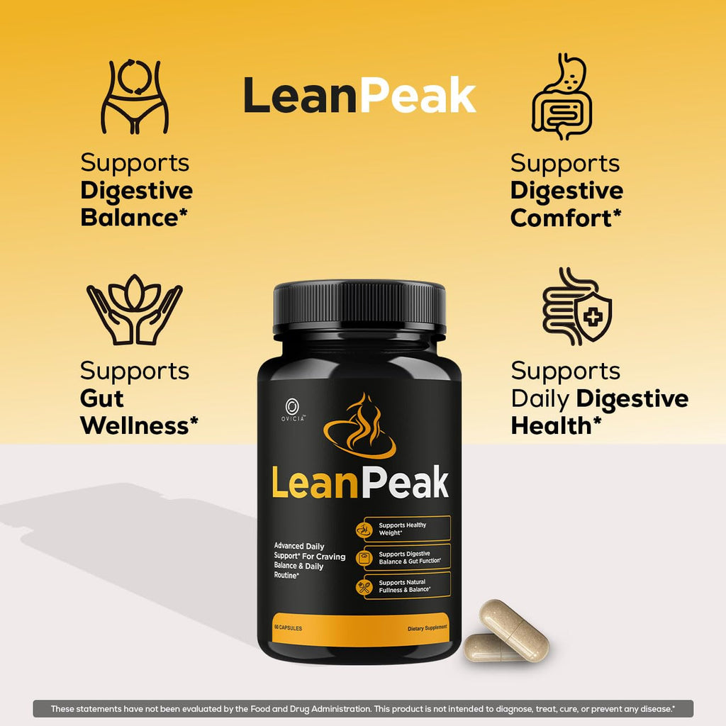 (2 Pack) Lean Peak - Lean Peak Advanced Capsules Support Premium Formula, LeanPeak Pills Maximum Strength All Natural for Overall Health and General Wellness Reviews, 120 Capsules for 2 Months