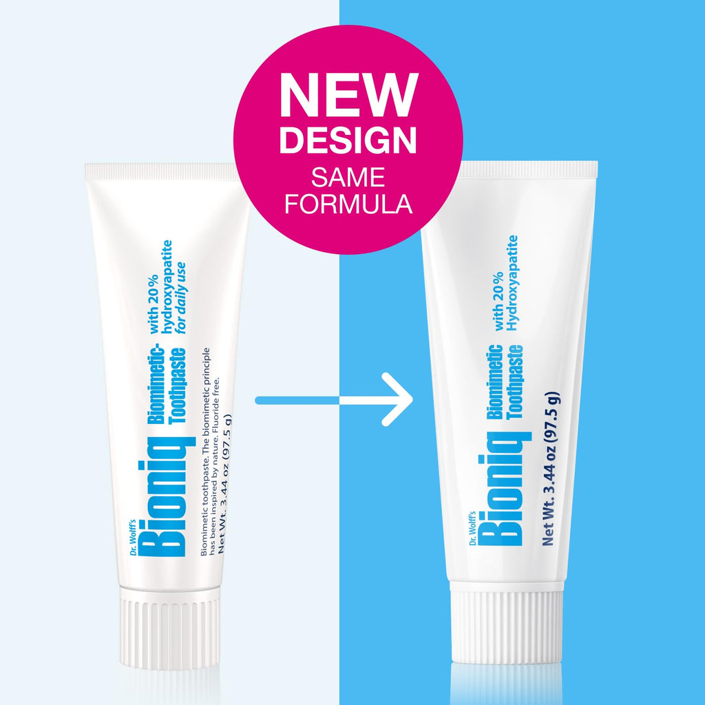 Bioniq Classic - 20% Hydroxyapatite Toothpaste, bioHAP and Fluoride Free Daily Use, Clinically Tested - Our Expert Enamel Care, Mint Flavor - 3 x 3.44 Oz