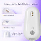 wantract Purivio Self Cleaning UV Toilet Sanitizer Light, Motion-Activated, Rechargeable, Night Light, Adhesive-Mounted for Shared Bathrooms, For Elderly & Pet (1pcs)