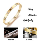 RIMRIVA Gold Bracelets for Women Love Bangle Bracelet Friendship