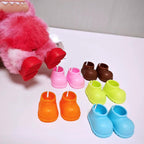 Sunla 10 Pairs Doll Shoes for 17cm Dolls, Cute Mini Shoes Accessories for 17cm Dolls Sitting Standing Series, Silicone Doll Rain Shoes Boots(No Doll)