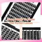 Large Tray,10-20mm to Choose DIY Eye Lashes Extensions 120 Cluster Wide Stem Eyelashes Soft and Lightweight Individual False Eyelashes Dramatic Look (8mm)