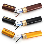 SOPHILY 3 Pack Slim Pocket Reading Glasses for Men Women Blue Light Blocking Compact Readers Spring Hinge Metal Frame, Yellow Black Grey Eyeglasses with Portable Pen Clip Tube Case, 3.00