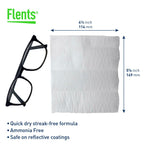 Flents Lens Wipes, Wipe 'N Clear Basic, 200 Count, Pre-Moistened, Streak-Free, Safe for Glasses, Sunglasses, Gentle Cleaning, Clear Vision, Streak-Free, Individually Wrapped for Travel & Convenience