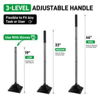 Walensee 10" x 10" Steel Tamper Tool with 48" Handle, Heavy Duty Ground Tamper with Rubber Grip for Leveling Paver Base, Ideal for Dirt Compacting, Gravel and Sand, Driveways and Blacktop Repair