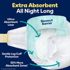 Pampers ZZZ Overnight Diapers, Size 6 (23-44 lbs), 72 Count, Nighttime Protection Disposable Baby Diaper