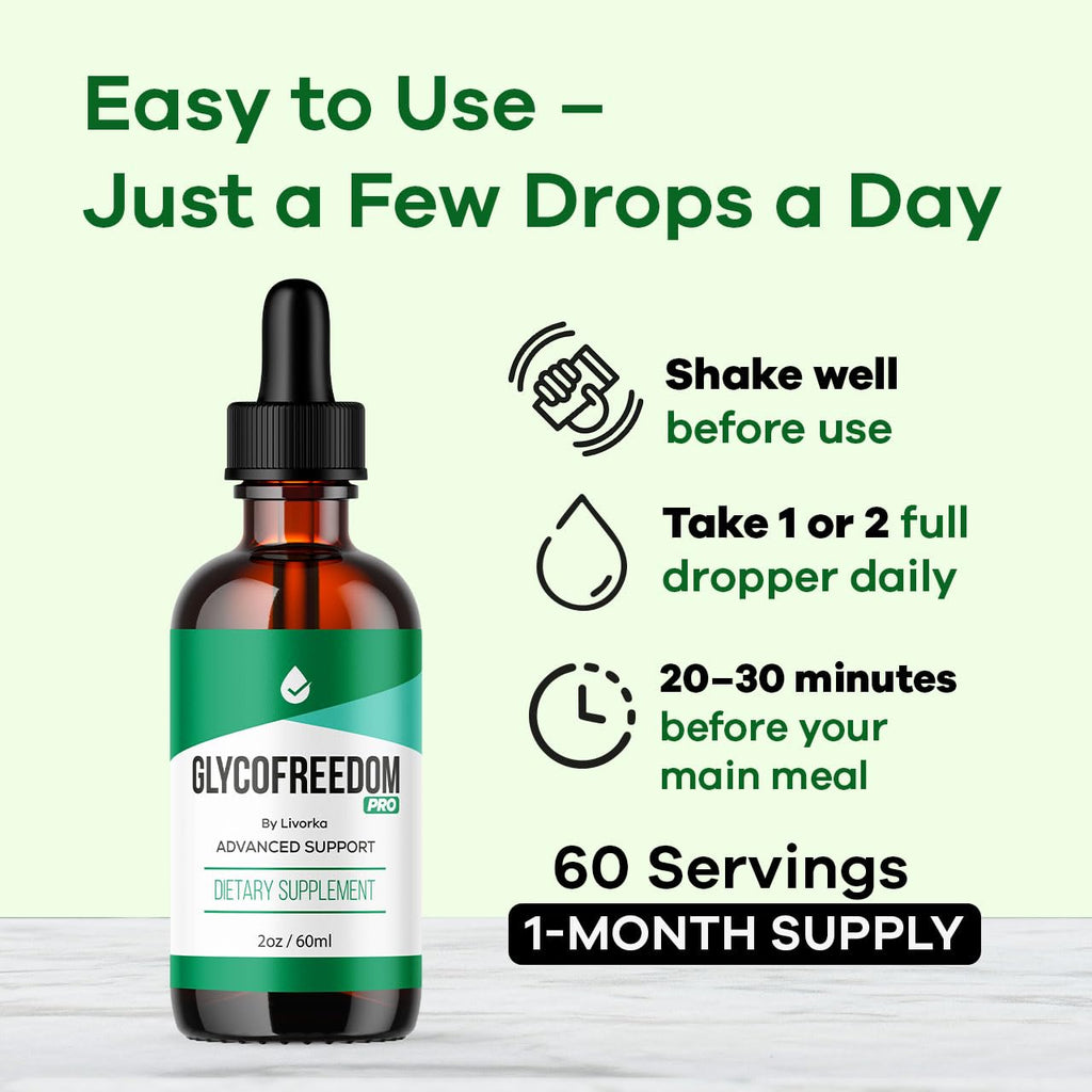 (3 Pack) GlycoFreedom Drops, GlycoFreedom, GlycoFreedom Liquid Drop, Advanced Formula GlcoFreedom, 2oz, 60ml, 3 Months Supply.