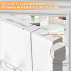 Over The Door Hooks,Door Hanger Hooks for Hanging (White, Fit 1-3/4" Doors)