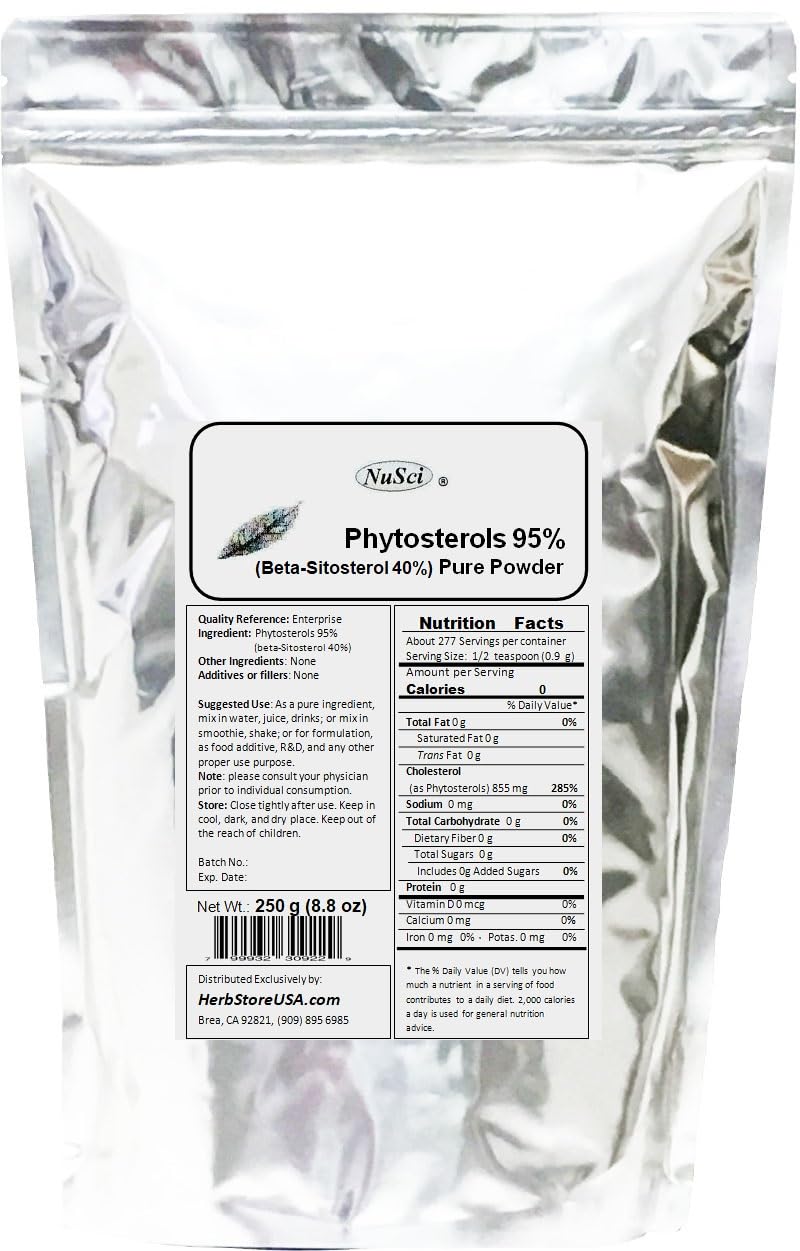 NuSci Phytosterol Beta-Sitosterol Pure Powder (800 g (1.76 Lb))