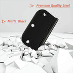 HOSOM 30 Pack Rounded Matte Black Door Hinges 3.5 x 3.5 inch with 5/8 Radius, Black 3 1/2 Interior Door Hinges, 3 ½"x 3 ½" Hardware
