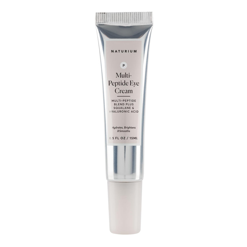 Naturium Multi-Peptide Eye Cream, Smoothing & Anti-Aging Skincare, with Squalene & Hyaluronic Acid, 0.5 oz