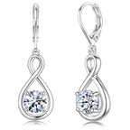 925 Sterling Silver 1.2ct Moissanite Teardrop Dangle Drop Earrings for Women Hypoallergenic, Women's Jewelry Gift
