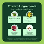 WellWithAll Glucose Metabolism & Wellness Supplement with Berberine | Supports Energy Balance & Healthy Weight | Natural Metabolic Health Formula – 60 Tablets