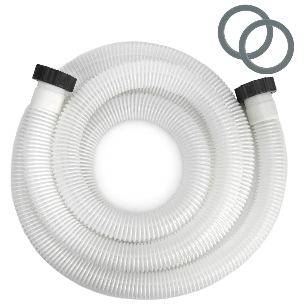 Conderyang 15ft 1 1/2" Pool Hose for Above Ground Pools Long Pool Pump Replacement Filter Hoses 1.5" EVA Swimming Pool Filter Hose for Filter Pumps, Saltwater Systems and Sand Filters (White)