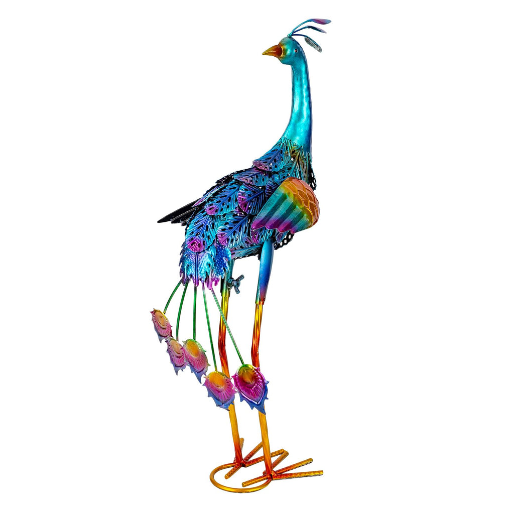 dreamskip Metal Peacock Garden Decor Outdoor Statue, Peacock Yard Art Sculptures Outside Decoration for Home Patio Lawn Backyard, Gift for Women Moms Grandma