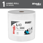 WypAll PowerClean L40 Extra Absorbent Towels, Jumbo Roll 750 Sheets (05007)