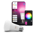 Philips Hue Smart LED A19 Bulb 1-Pack, White & Color Ambiance, E26 Base, 7.2W, Full Spectrum Light 1000K-20000K, 810 Lumens, Dimmable, Works with Alexa, Google, & Apple Home