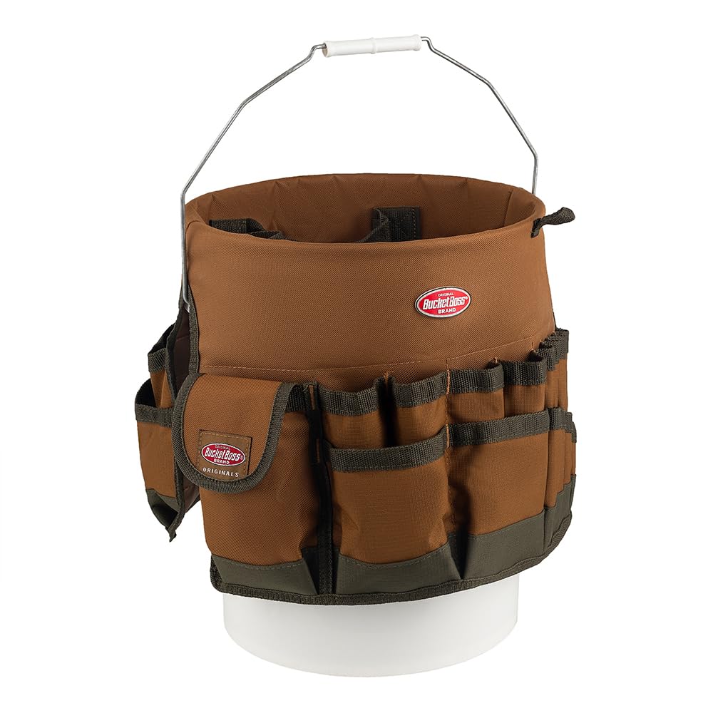 Tool Catching Bucket Bucket Boss The Bucketeer Bucket Tool Organizer in Brown, 10030