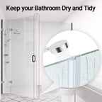 AmazerBath 5 PCS Shower Door Side Seal Strip for 3/8 Inch Glass - 15.75 Inches Long x 5, 5 Sections Segmented Shower Installation Kit, Frameless Glass Door Seal Strip