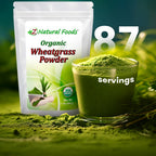 Z Natural Foods Organic Wheatgrass Powder, Green Superfood Powder for Smoothies, Juices, Shakes, and Recipes, Nutrient-Rich Powder, 100% Pure, Raw, Non-GMO, Vegan, Gluten-Free, 87 Servings, 1 lb