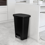 Glad 13 Gallon Trash Can with Clorox Odor Protection, 2 Pack | Plastic Kitchen Waste Bin | Hands Free with Step On Foot Pedal and Garbage Bag Rings, Black