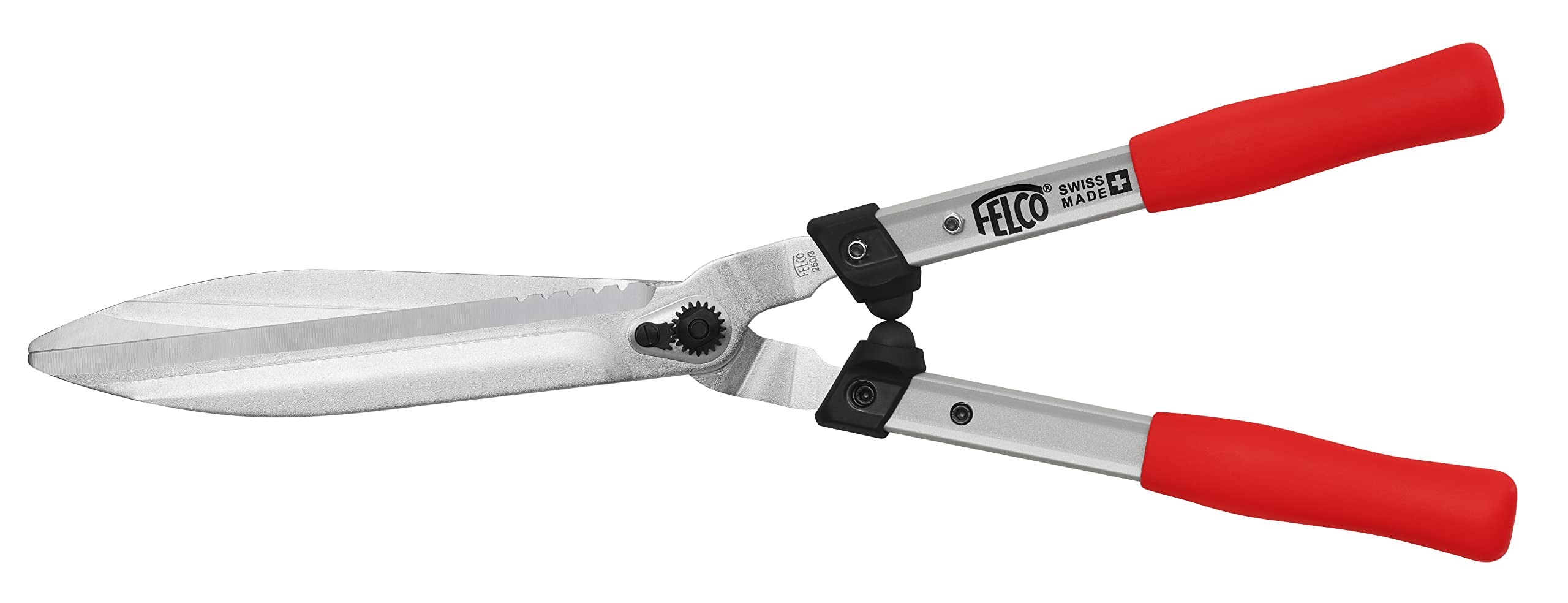 FELCO F250-57 Swiss Made Hedge Shears for Gardening – 22" Lightweight Precision Clippers for Shrub Trimming | Hedge Scissors | Trimmer Tool with Chromed Carbon Blades | I-Beam Handles
