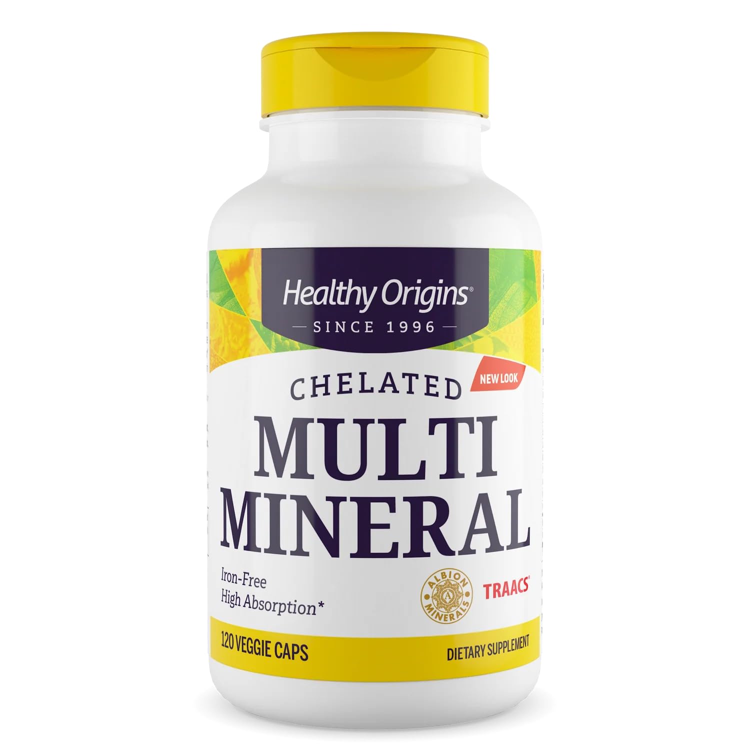 Healthy Origins Chelated Multi Mineral, 120 Veggie Capsules - Featuring Albion Minerals TRAACS High Bioavailability Complex - Supports Bone Health, Immune Function & Metabolic Wellness