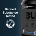 Transparent Labs Bulk Black Pre Workout - Clinically Dosed, Naturally Sweetened Preworkout for Men and Women with Beta Alanine Powder, Citrulline Malate, & Caffeine- 30 Servings, Blue Raspberry