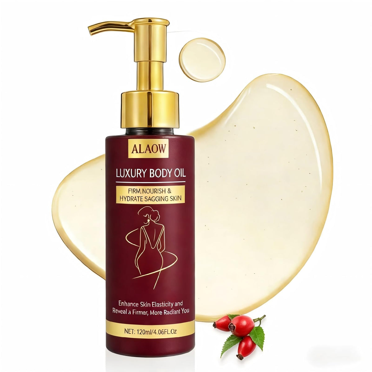 ALAOW Firming Body Oil for Tightening & Hydrating - Natural Ingredients ...
