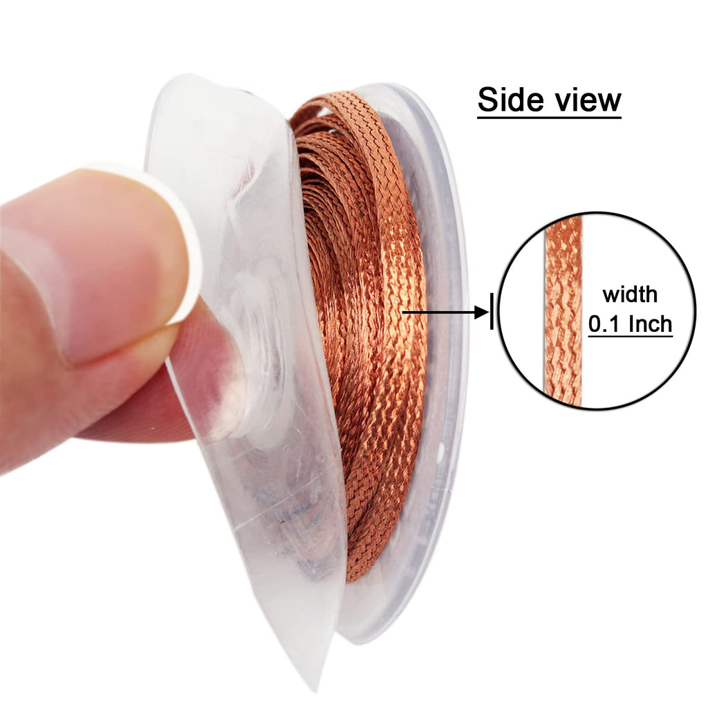 Lesnow Solder Wicks，No-Clean Solder Wick，10ft Length 2 Pieces Desoldering Braided Wicks. Solder Removal Tool，Desoldering Wick Used to Remove the Solder and Disassemble Electrical Components