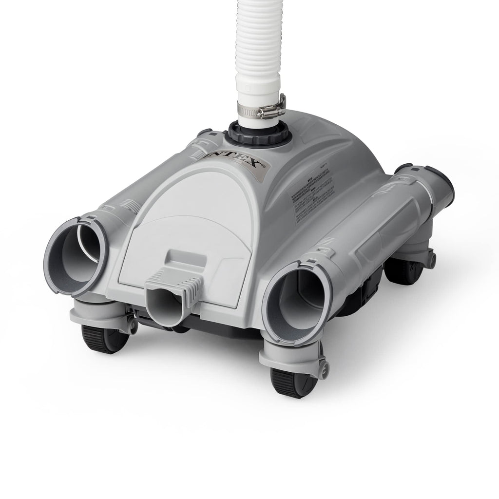 Intex 28001E Above Ground Pool Automatic Pool Cleaner Pressure Side Vacuum Cleaner with 24 Foot 7 Inch Hose for Intex Pools Only w/ a 1.5 Inch Fitting