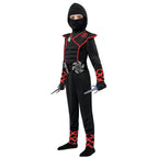 Spooktacular Creations Halloween Ninja Costume, Black Ninja Outfit Set for Kids, Halloween Costumes with Accessories for Boys Dress Up and Role Play Party (Medium, 8-10 yrs)