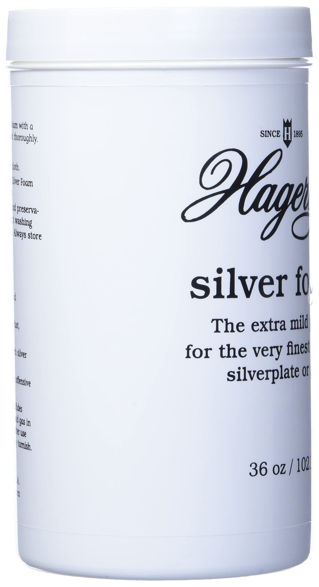Hagerty Silver Foam: Mild Silver Polish, Gently Removes Tarnish from Sterling, Silver Plate, and Gold, 36-Ounce