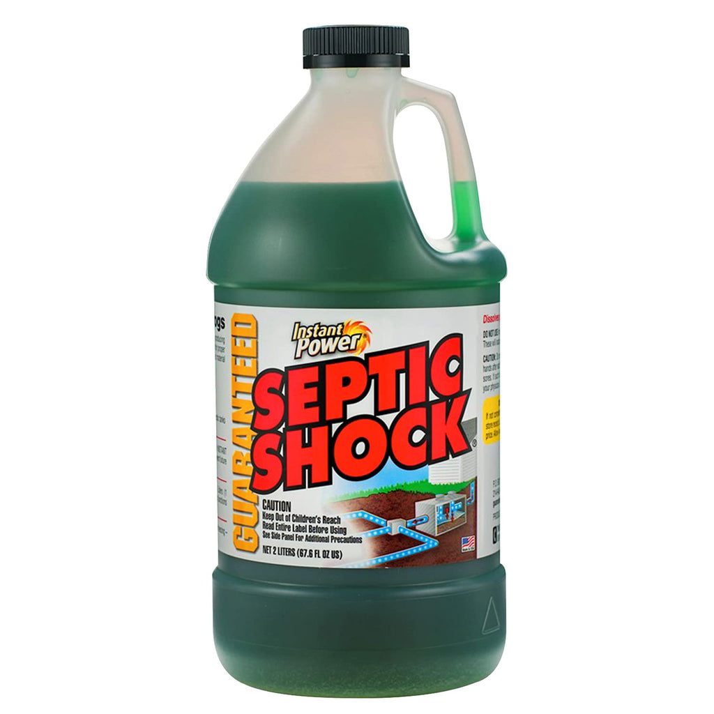 Instant Power Septic Shock – Septic Tank Treatment, Drain Cleaner Liquid Clog Remover for Septic System, 67.6 Oz (Pack of 6)