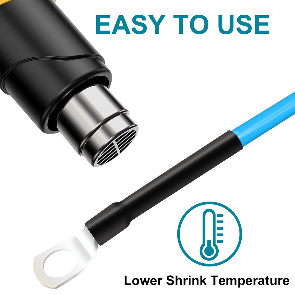 1-1/2(39mm) Heat Shrink Tubing - 3:1 Marine Grade Shrink Wrap - Large Waterproof Wire Cable Heat Shrink Tubing with Adhesive Lined - Industrial Heat Shrink Pipe Insulating Sleeve,5 Ft