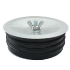 HARSKIYER 5 Inch Sewer Cleanout Cap, Durable Mechanical Test Plug Metal Sewer Drain Cover, Sewage Pipe Cap with Wing Nut for Pipes, Sinks, Pools