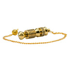 Ibrahim Karim Universal Pendulum Healing Metal Pendulums for Divination, Gold Double ISIS Steel Copper Pendulum High Energy Pendulo de Bronce Pendulos de Mesa MP21