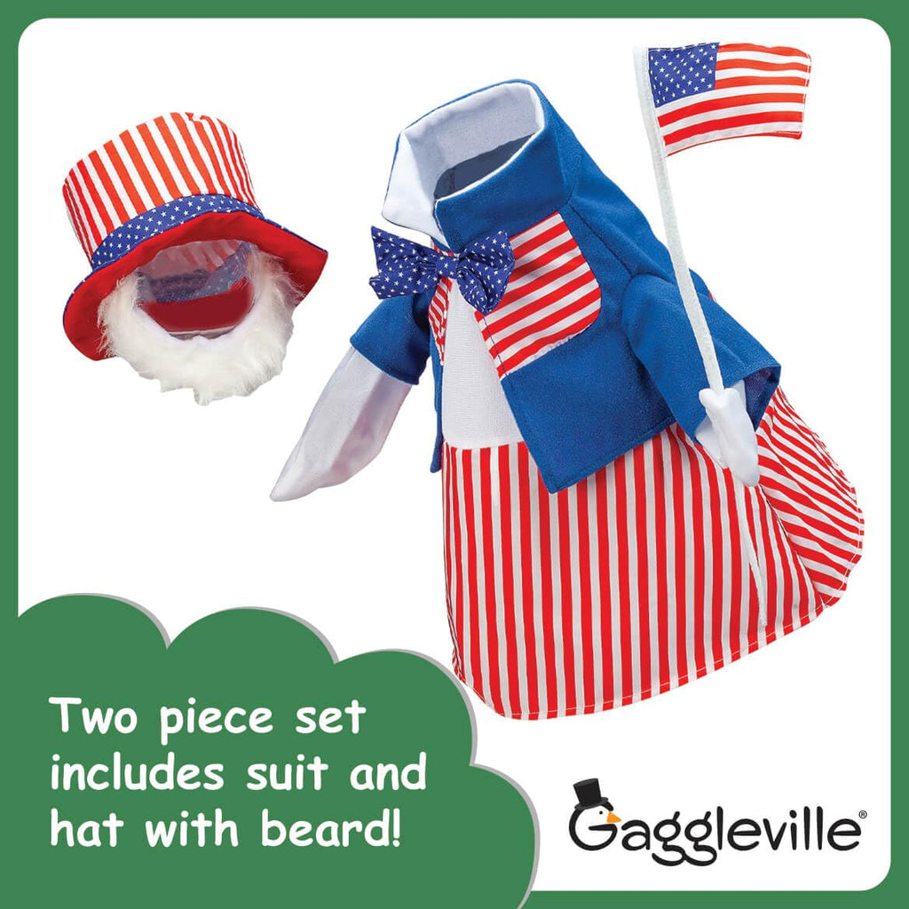 Gaggleville Uncle Sam Goose Outfit, Fits Large 23" H Statue, by Fox Valley Traders