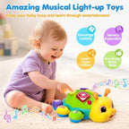 Baby Toys for 12 Months, Musical Crawling Infant Toys with Lights Sounds