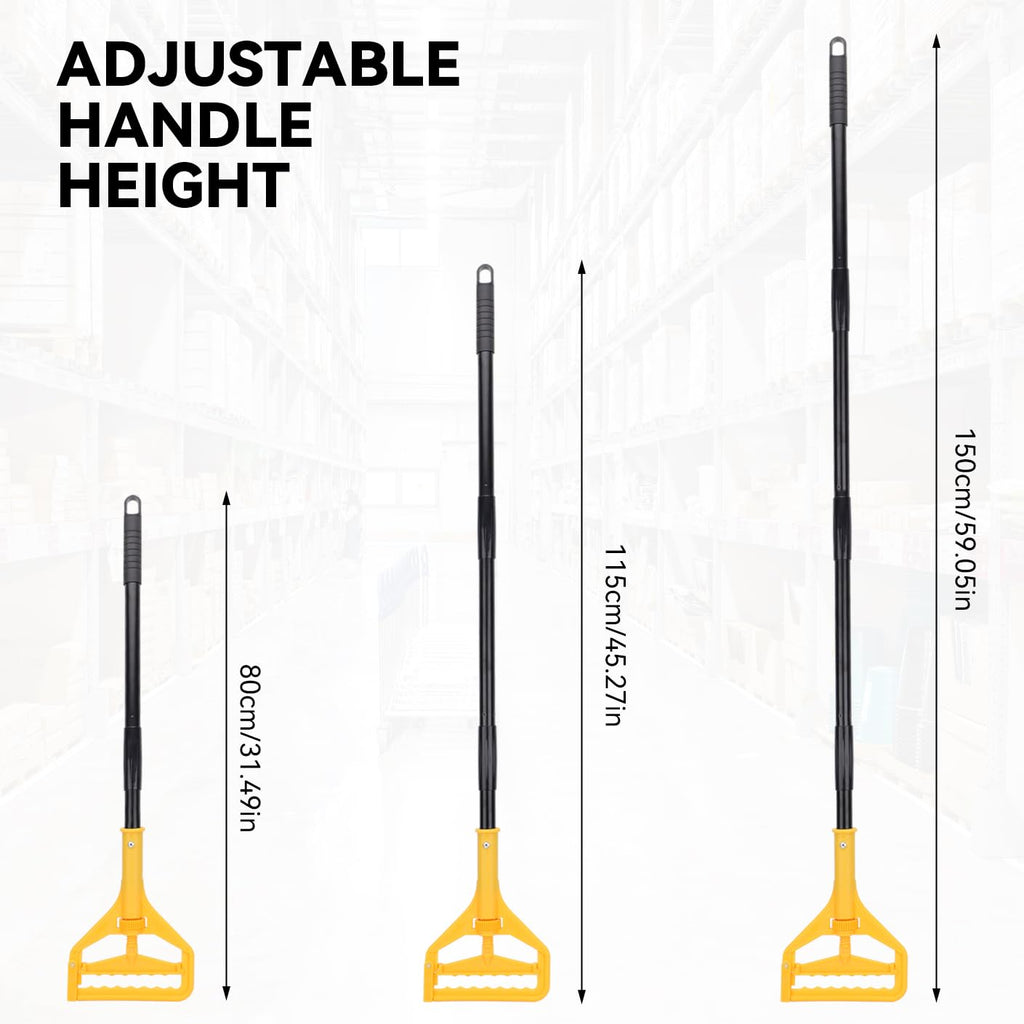 BeiLan Mop Handle Commercial Heavy Duty - 57 Inch Industrial Metal Mop Stick Replacement for Floor Cleaning - Professional Mops Head Replacement Holder