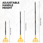 BeiLan Mop Handle Commercial Heavy Duty - 57 Inch Industrial Metal Mop Stick Replacement for Floor Cleaning - Professional Mops Head Replacement Holder