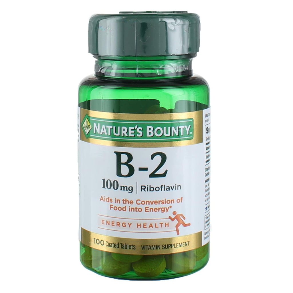 Nature's Bounty Vitamin B-2 100 mg, 100 Tablets (Pack of 6)