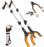 FERXIDI 43" Foldable Grabber Reacher Tool,2pcs Reacher Grabber Pickup Tool,Gripper Reacher Grabber Tool with Rotating Jaw+Magnets,Grabber Reacher Tool Heavy Duty,