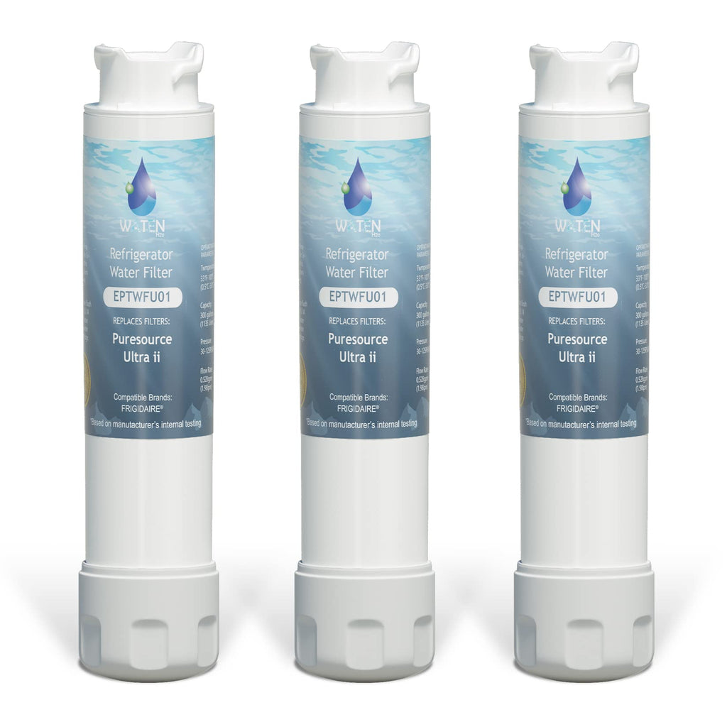 EPTWFU01 Water Filter Replacement, Compatible with Frigidaire EPTWFU01, Pure Source Ultra II, EWF02, 3 Pack