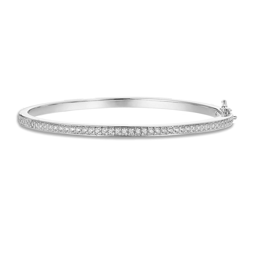 PAVOI Zirconia Cubic CZ Classic Tennis Bracelet for Women, White Gold