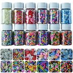 Fake Sprinkles 12 Jars 180g Polymer Clay Sprinkles Fake Candy Sprinkles Faux Sprinkle for Resin Slime Craft Plastic Sprinkle Nail Art Phone Case DIY Shaker Card Filler (12 Mixed Colors-180G)