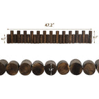 WORTH Wooden Log Rolls Garden Edging, 6.5" H x 47" L Landscape Lawn Border