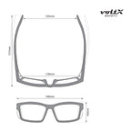 voltX 'VISION' Safety Readers, Full Lens Magnified Reading Safety Glasses (+2.5 Dioptre, Clear lens) ANSI Z87.1+ & CE EN166F - Anti fog coated UV400 lens