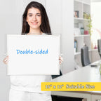 AMUSIGHT Double-Sided Magnetic White Board with Stand, 16" x 12"