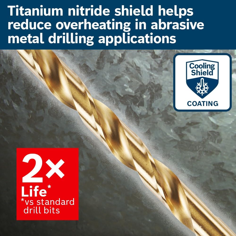 Bosch TI2155IM 7/16 in. Impact Tough™ Titanium Nitride Coated Drill Bit